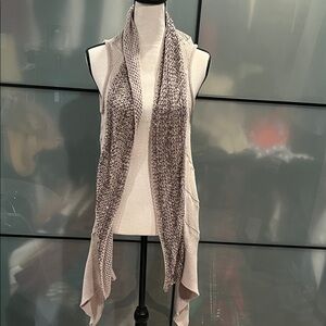Alice + Olivia Cream and Brown Knit Wrap